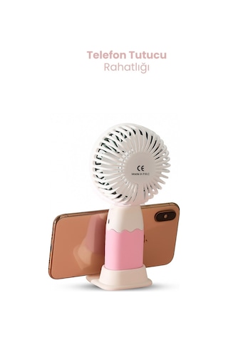 Mini Fan Şarjlı Taşınabilir El Vantilatörü Telefon Standı Meyve Figürlü Usb Mini Fan 250mah 5w Güçlü