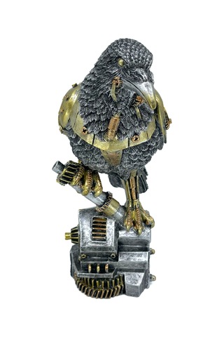 Steampunk Karga Biblo Heykel