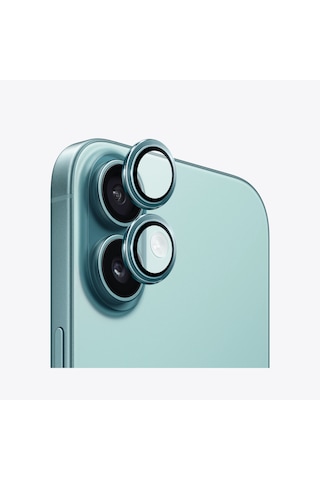 Safeus Safir Temperli Kamera Lens Koruyucu Apple Uyumlu iPhone 16 Plus Ve İle Yeşil