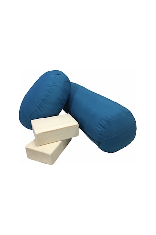 Bolster  Minderi - Meditasyon  Minderi - 2 Adet Ahşap Yoga Blok