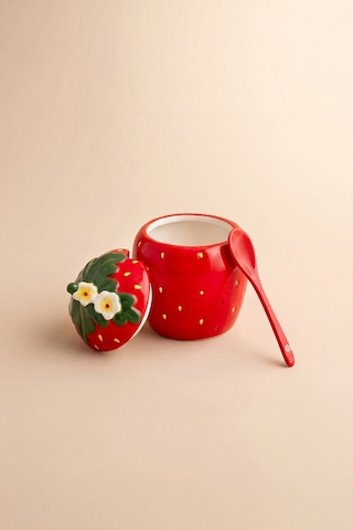 Karaca Strawberry Şekerlik 350 Ml Kırmızı
