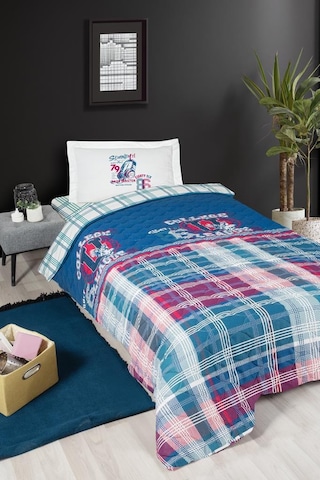 Ranforce Kapitoneli Genç Nevresim Takımı Denıs Mavi