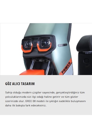 Kuba Gree-08 Elektrikli Moped Beyaz