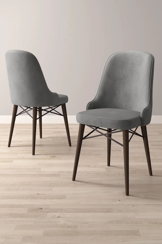 Sar Pakete Almira Serisi, Barok Ahşap Desen 80x132 Açılabilir Mdf Mutfak Masası Takımı 4 Adet Sandalye Gri