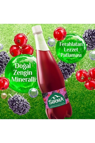 Sırma B Vitaminli Karadut & Frenk Üzümü Aromalı Doğal Maden Suyu 1 Lt X 6 Adet