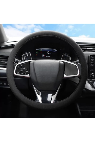 Siyah Seametal Silikon Araba Direksiyon Kılıfı Kaymaz Aşınmaya Dayanıklı Silikon Koruyucu Tekerlek Araba Aksesuarları
