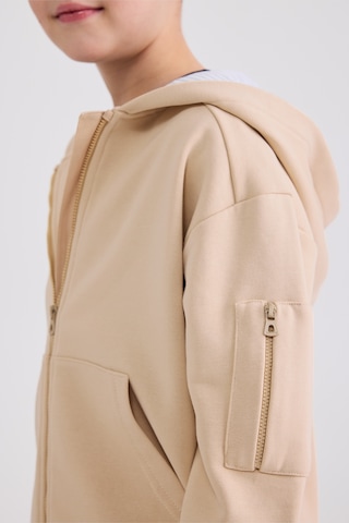 Panço Erkek Çocuk Fermuarlı Bej Sweatshirt 2611bk08003 Krem