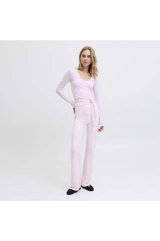 Jack & Jones Kadin Yuksek Bel Yoga Tayti Interlock Kumas Esnek Spor Tayt - 12292391 Pink-a-boo