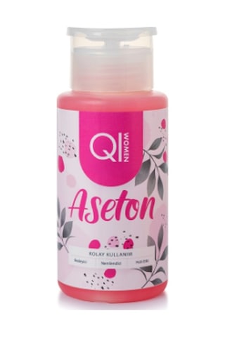 Qiwomen Besleyici Oje Çıkarıcı Pompalı Aseton 200 ML