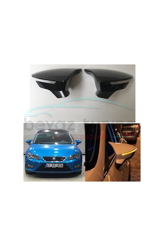 Seat Leon Ayna Kapağı Yarasa Batman Model Pianoblack Parlak Siyah