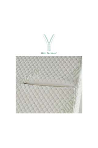 Rudu Breathe Easy Mentollü Yastık Kılıfı Çift Taraflı Visco Visko 51x41x13-11cm Beyaz - Yeşil