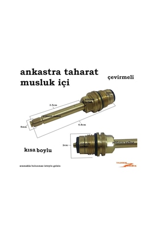 Yıldırım Ankastre Taharat Musluğu Içi Çevirmeli Taharet Musluk Içi Küçük Kısa Boy Salmastra