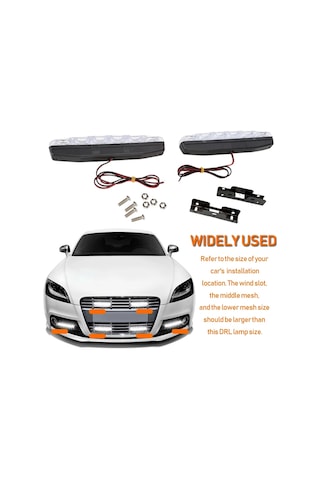 6 Ledli Gündüz Farı Gündüz Ledi Drl Led Lamba 18W Su Geçirmez