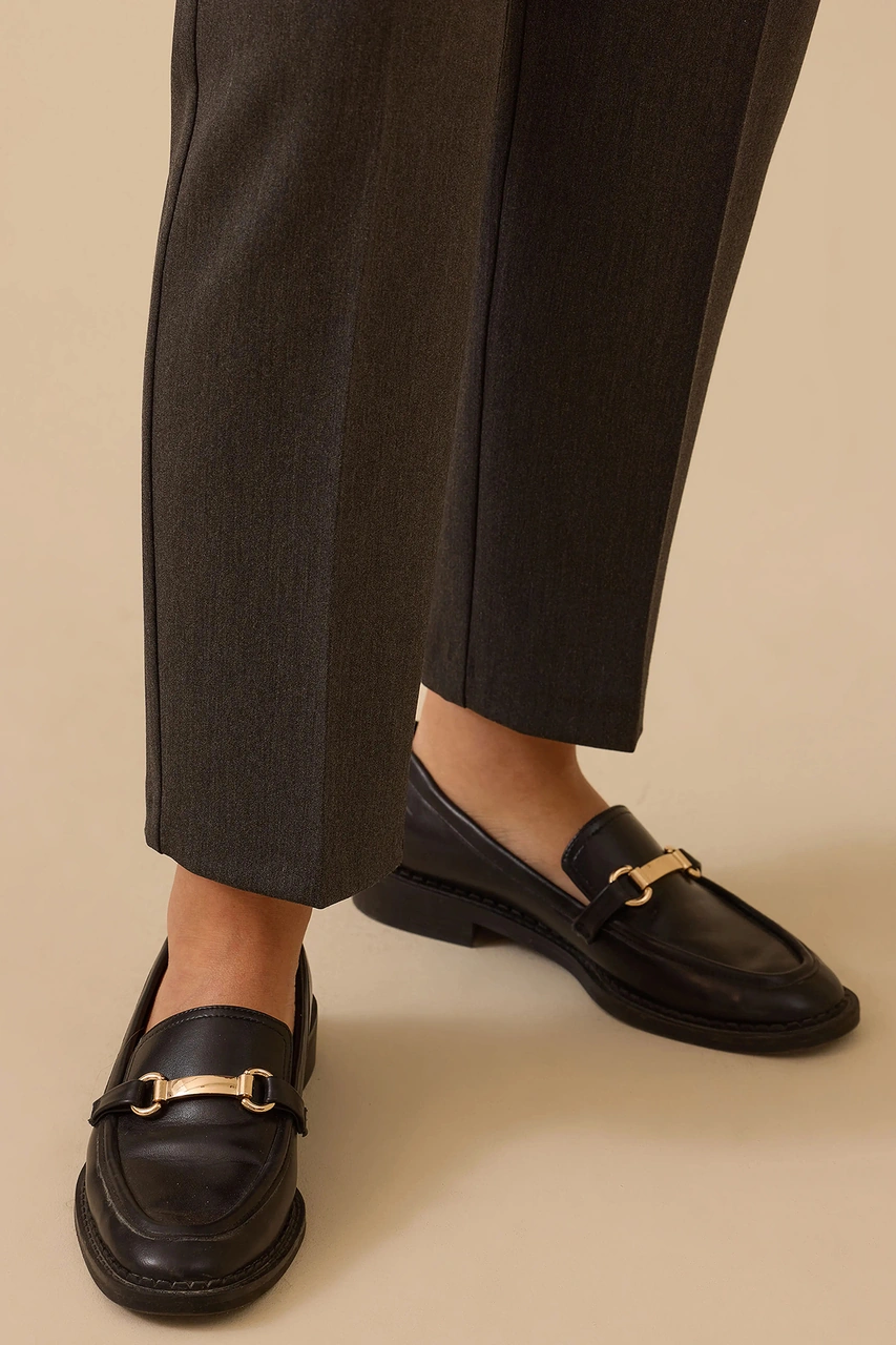 Galaxi Kadın Büyük Beden Tek Düğmeli Düz Paça Pantolon 4001 Gri Gri