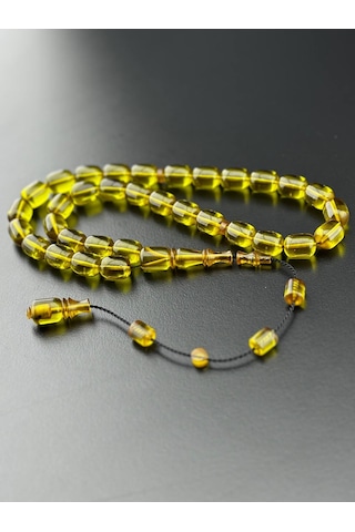 Kuru Zımpara El İşçilikli Ateş Kehribar Tesbih Hcz-model Gvfrtt Yeşil