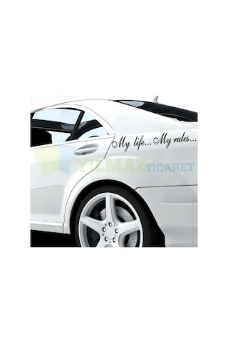 My Life My Rules Benim Hayatım Benim Kurallarım Oto Sticker 2 Ad