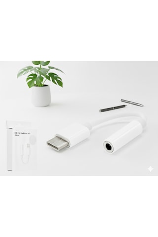 Apple Uyumlu iPhone Typc 15+16+17 İle Kulaklık Çevirici Aux 3.5mm Dönüştürücü Adaptör Type-c 1 Adet