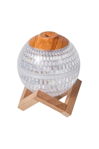 Techbloom Beyaz Crystal Ball Nemlendirici Renkli Gece Işığı Usb Güçlü Abs Malzeme Sessiz Çalışma Ev Ofis