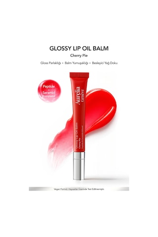 Aurelia Geneve Glossy Lip Oil Nemlendirici Etkili Renkli Lip Balm Cherry Pie 12 ML