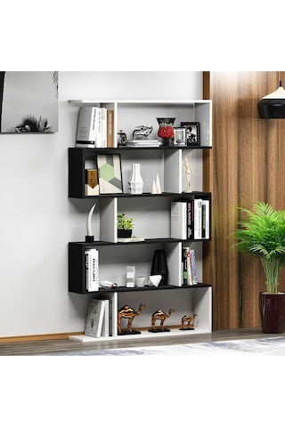 Core-s Kitaplık - Beyaz / Siyah