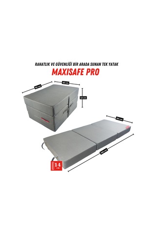 Xpermate Maxisafe Pro Şantiye Yatağı İşçi Yatağı 80x180x14 Cm Gr