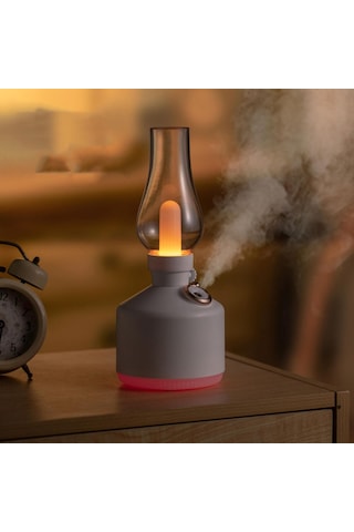Nostaljik Gaz Lambası Tasarımlı Ultrasonik Difüzör Aromaterapi Nemlendirici Hava Nemlendirici