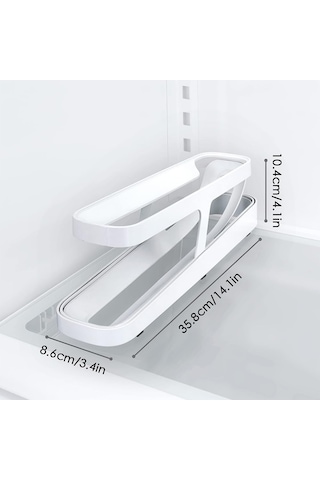 Yumurta Tutucu Buzdolabı Yumurta Tepsisi, Buzdolabı Düzenleyici, Otomatik Yuvarlanan Yumurta Tutucu 2 Katmanlı Otomatik Yuvarlanan Yumurta Dağıtıcı Yumurta Dağıtıcı Yumurta Saklama