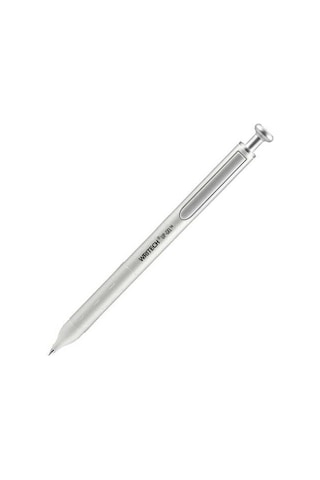 Wrıtech W-0156 Metal Up Beyaz Gövde 0,7mm Mavi Jel Kalem - 6'lı Kutu Ahşap