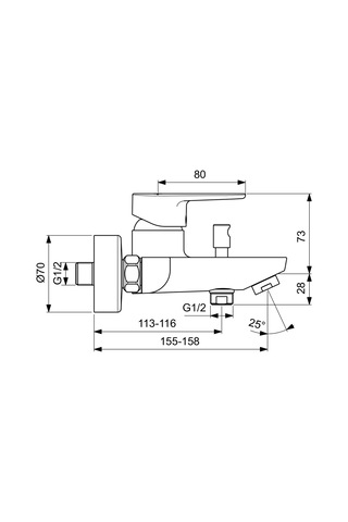 Ideal Standard BC500AA Cerafine O Banyo Bataryası Krom