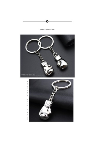 Moveevo Stahl Boxer Eldiven Anahtar Zinciri - Spor Simgesi, Dayanıklı Ve Şık Aksesuar Gümüş