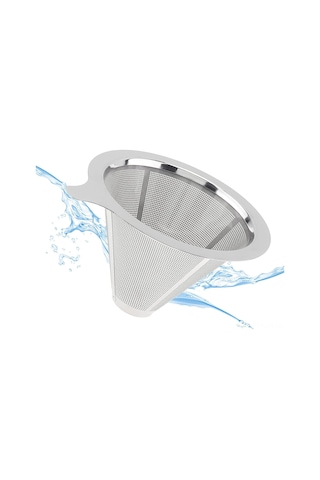 Kosona 304 Paslanmaz Çelik Kahve Filtresi, Kağıt Olmadan Tekrarlı Kullanım, 2-4 Bardak Kapasitesi, Isıya Dayanıklı, Kolay Temizlenir Kırmızı Sarı