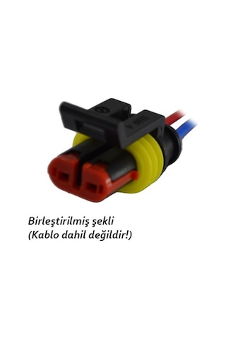 10 Adet 2 Fişli Süper Seal Erkek Soket Demonte Dişi Teminalli