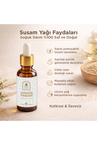 Susam Yağı 50 Ml %100 Doğal Saç Bakımı & Parlak Görünüm