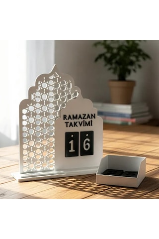 Dekoratif Ramazan Takvimi Masaüstü Gün Değiştirmeli Modern İslami Ev Dekoru