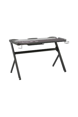 Ryze Extreme Karbon Fiber Rgb Oyuncu Masası - Siyah 120x60x76 Cm Siyah