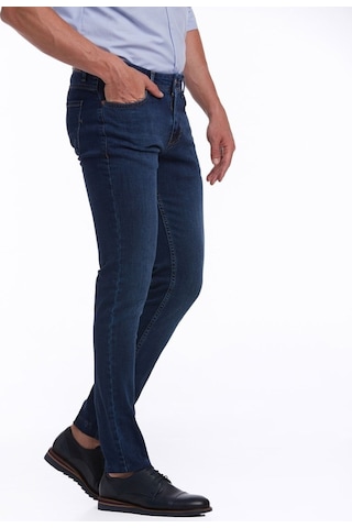 Hatemoğlu Lacivert Slim Fit Düşük Bel Düz Paça Basic Kot Pantolon Lacivert