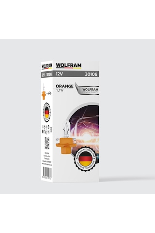 Wolfram 12 Volt 1.1 Watt Sarı Duylu Gösterge Ve Panel Ampulü Mfx Duy Tipi - 10 Adet
