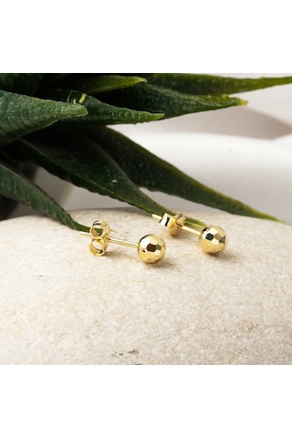 Bilezikci Petek 14 Ayar Altın Top Küpe 5 Mm. Kpads14k29566