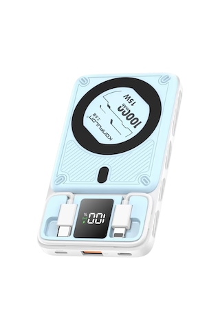 M25w 10.000 Mah 20w Pd Magsafe Powerbank - Mavi Açık Gri