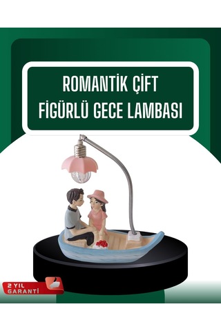 Northcity El Ele Tutuşan Çift Figürlü Gece Lambası Romantik Sandalyeli Led Dekorasyon Ve Hediye Fikri Sarı