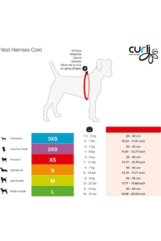 Curli Cord Vest Köpek Göğüs Tasması Tan Xxxsmall 26-30 Cm Bej