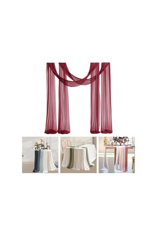 Homyl Düğün Kemeri Drapaj Masa Koşucusu Arka Plan Temalı Bordo