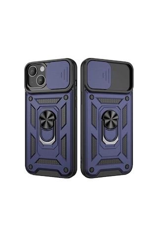 Apple Uyumlu iPhone 13 Kızaklı Kamera Korumalı Tank Kılıf