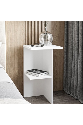 Leray Komodin, Çok Amaçlı Sehpa, Yan Sehpa Beyaz, Ev-ofis Beyaz