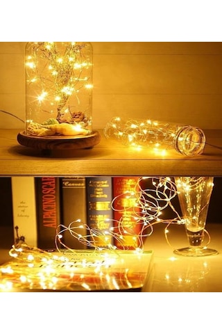 Ev Balkon Ve Parti İçin 3 Metre Pilli Gün Işığı Peri Led Yılbaşı Süsü Işık Gün Işığı