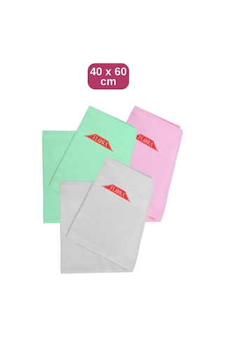 3 Adet Mikrofiber Cam Ve Yüzey Temizlik Bezi, Islak Kuru Kullanım Leke Bırakmaz Yıkanabilir 40x60cm Çok Renkli