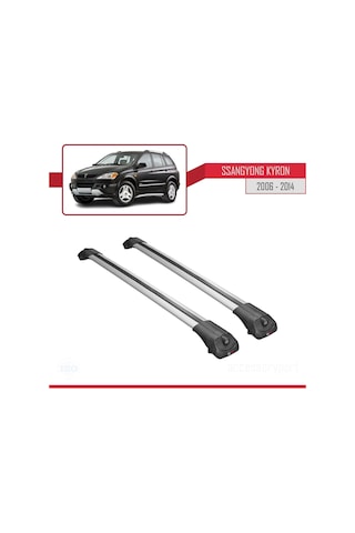 Ssangyong Kyron 2006-2014 Arası İle Uyumlu Ace-1 Ara Atkı Tavan Barı Gri