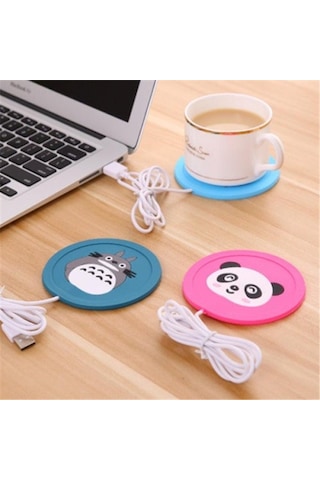 Usb Silikon Bardak Altı Isıtıcı Açık Gri