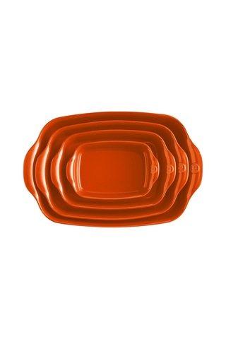Emile Henry Tart Börek Fırın Kabı Dikdörtgen 22 X 14,5 Cm Turuncu/toscane Turuncu