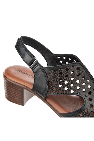Hush Puppies Fito 624216 Hakiki Deri Kadın Sandalet Siyah